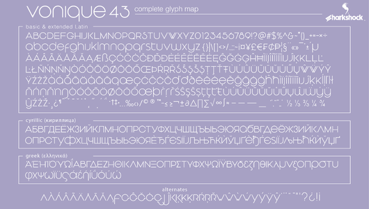 Vonique 43 font